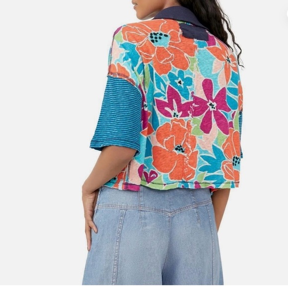 NWT FREE PEOPLE On A Boat Boxy Crop Polo - Picture 3 of 12